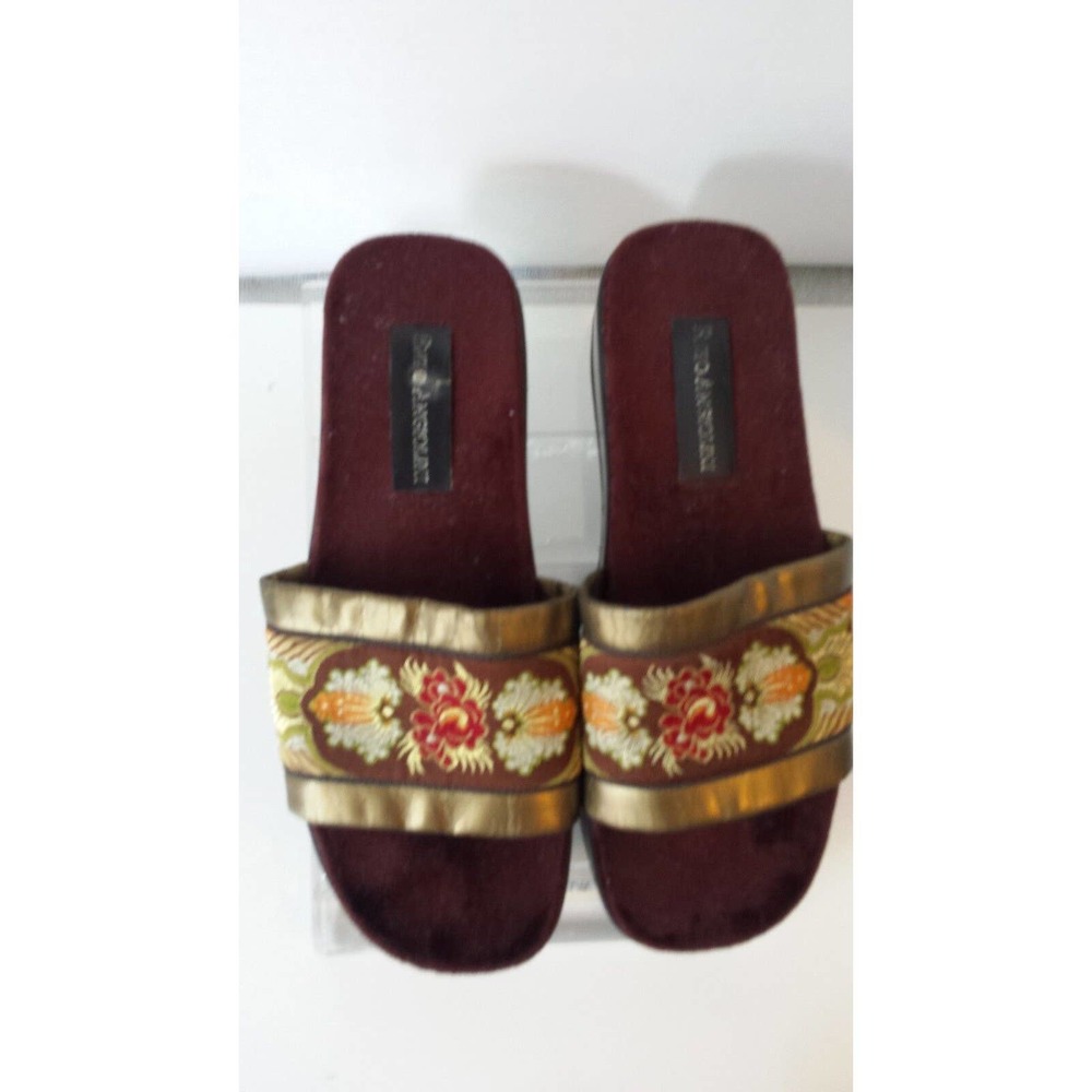 Enzo Angiolini Women's Slip on Sandals "Y-Serena" Purple Floral Size 7M